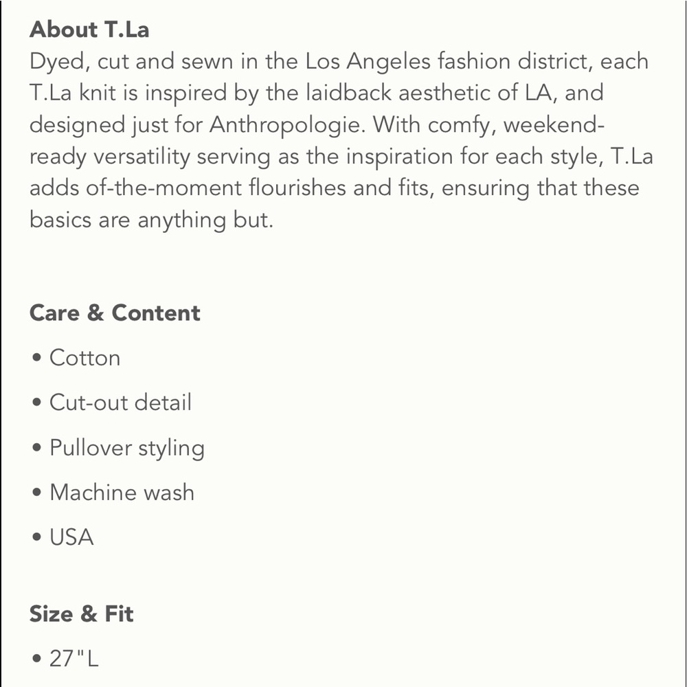 Anthropologie | BOYFRIEND CUT-OUT TEE | Size Med - Picture 5 of 5